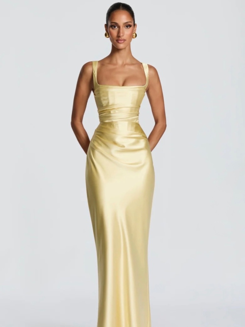 CALANTHE MAXI DRESS - LEMON